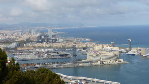 Vedere spre port de pe Montjuic